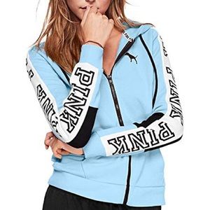 vs pink full zip hoodie jacket periwinkle